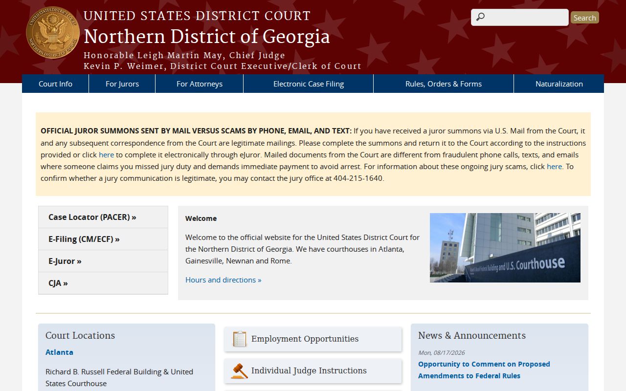 Chattooga County court docket federal jurisdiction reference